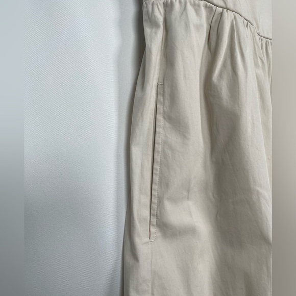 New J CREW Fitted Knit Mockneck Dress with Poplin Skirt In Cream Size S - Picture 11 of 15